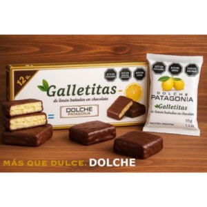 Galletitas de Limón DOLCHE bañadas en chocolate – Caja x12 (35 g c/u)