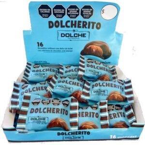 Caja Blister x16 Bocaditos de dulce de leche con chocolate negro
