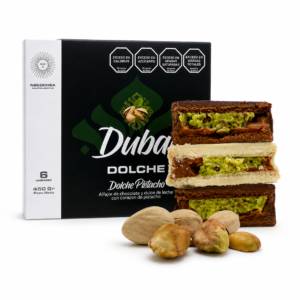 Caja x6 Alfajores Dubai Dolche Pistacho Blanco y Negro 450 g